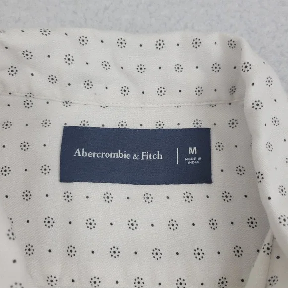 Abercrombie & Fitch Shirt Mens Medium Patterned Button Up Long Sleeve Casual - Picture 2 of 9